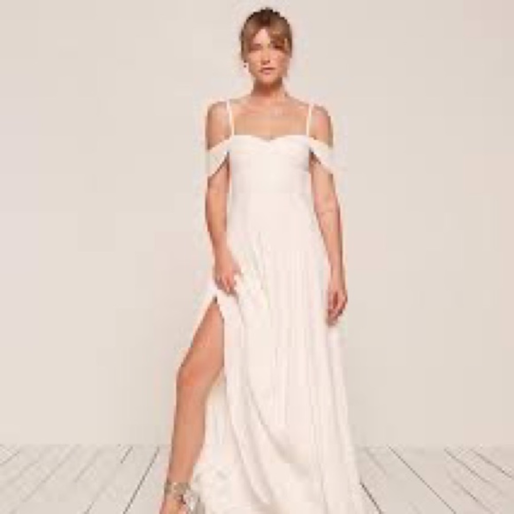 REFORMATION Poppy Dress White Maxi Wedding Gown